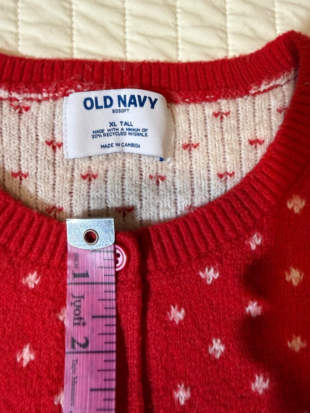 Old Navy XL Tall Red Sweater - Picture 5 of 5